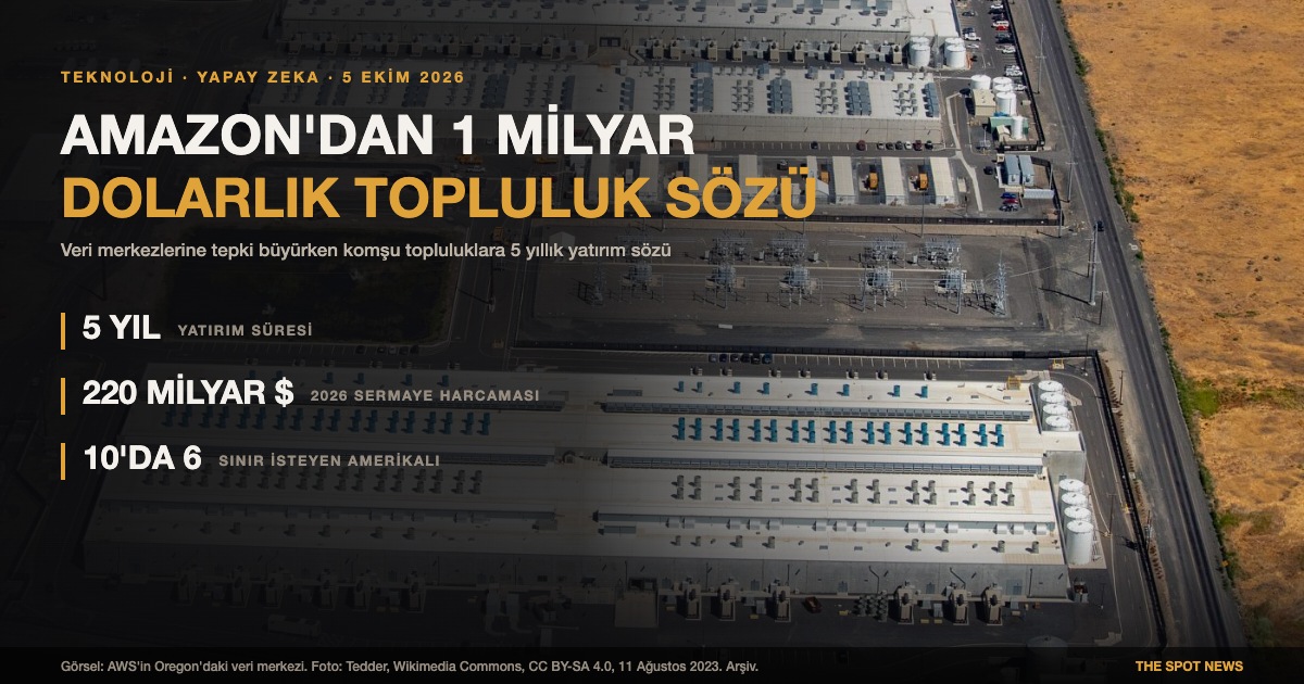Amazon Web Services veri merkezi havadan