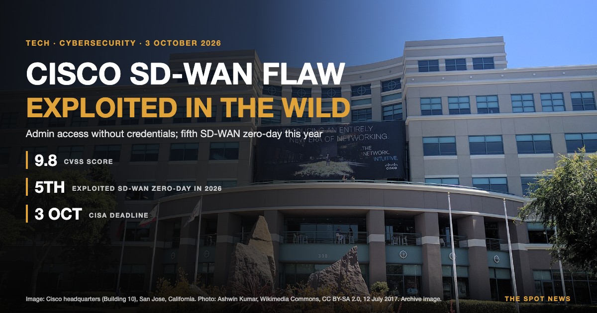 Exploited Cisco SD-WAN flaw grants admin access without credentials, fifth zero-day this year